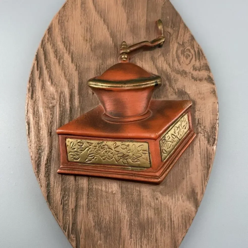 Vintage Farmhouse Kitchen Wall hanging Plaster Wood Grain Vintage Hand Painted